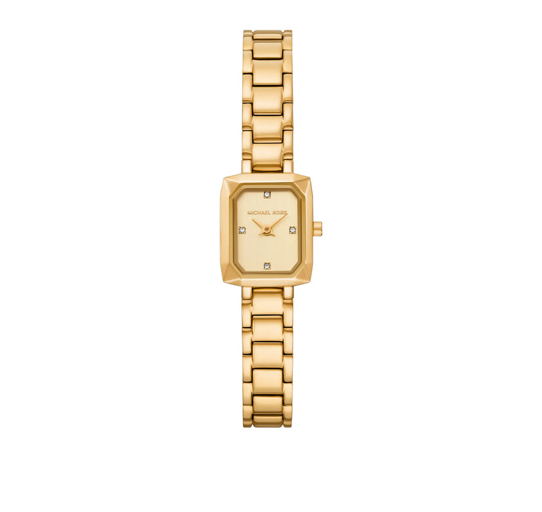 Michael Kors Women's Micro Alane Pavé Gold-Tone Watch Gold MKO1309