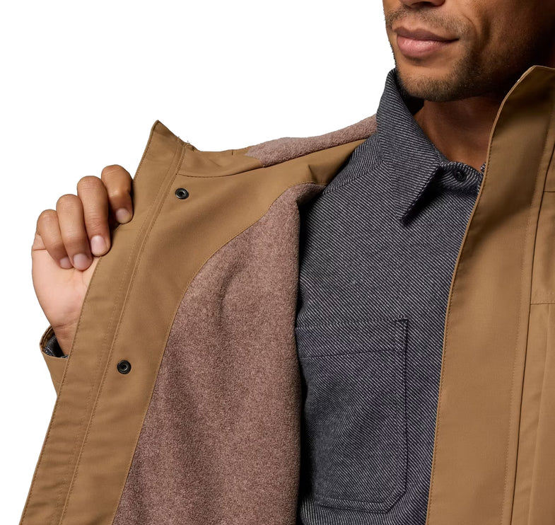 Columbia Men's Landroamer Fleece Lined Rain Jacket Delta/Tobacco