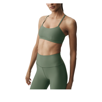alo Women's Airlift Intrigue Bra Bamboo Green