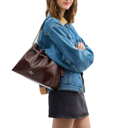 Coach Women's Evelyn Shoulder Bag Silver/Maple