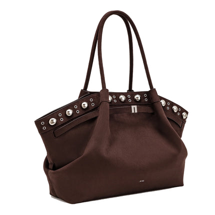 JW PEI Women's Hana Large Faux Suede Tote Bag - Deep Brown