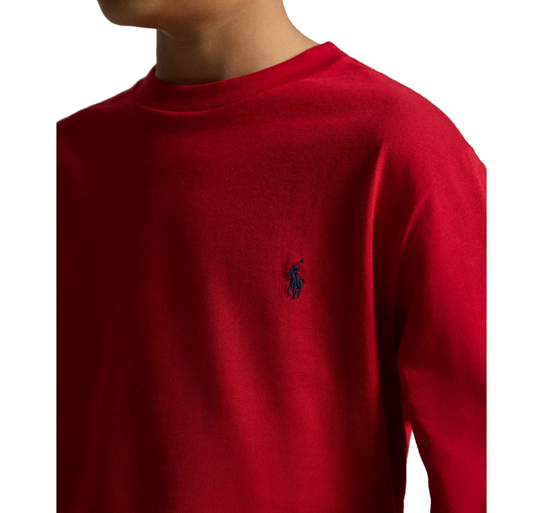 Polo Ralph Lauren Boy's Cotton Jersey Long-Sleeve Tee RL 2000 Red