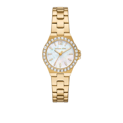 Michael Kors Women's Mini Lennox Pavé Gold-Tone Watch Gold MKO1279