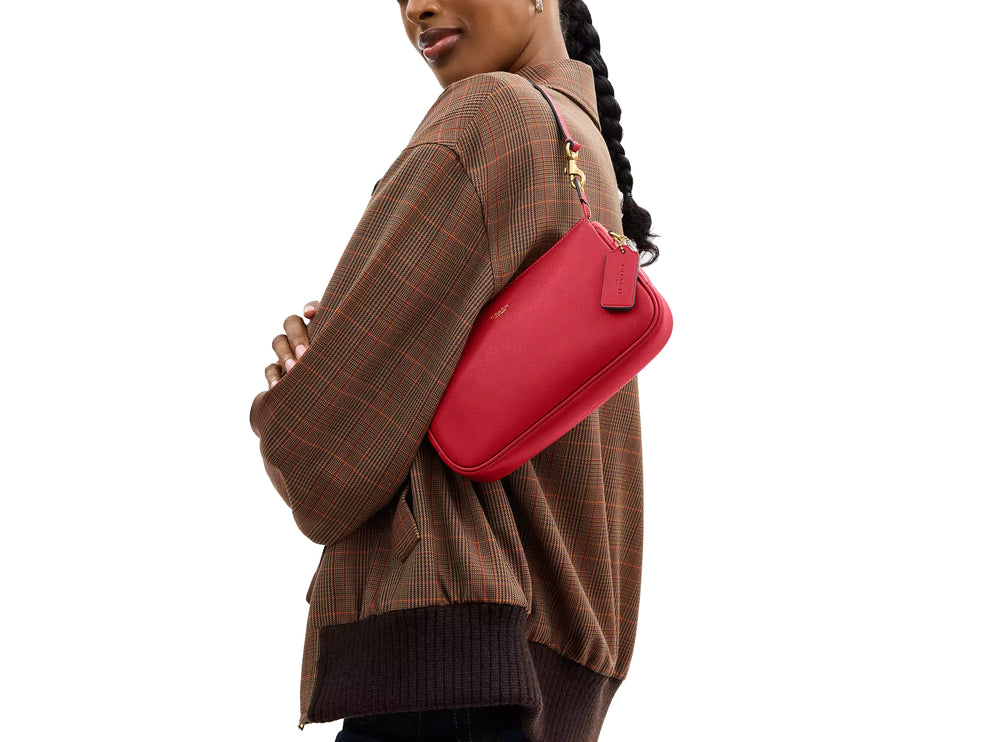 Coach Women's Plaza Bag Brass/Scarlet