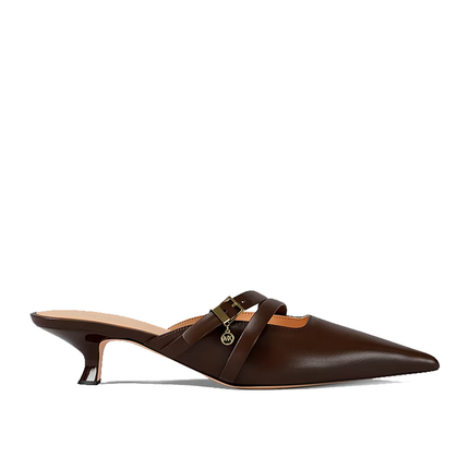 Michael Kors Women's Yvette Kitten Mule Nutmeg