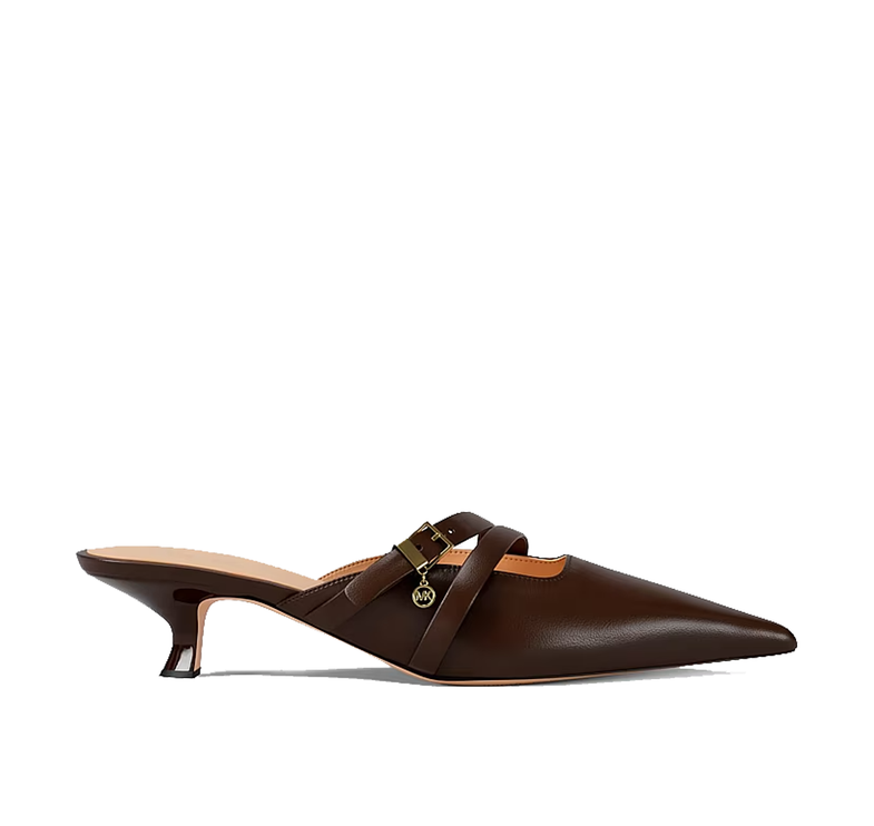 Michael Kors Women's Yvette Kitten Mule Nutmeg
