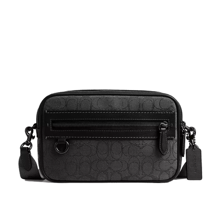 Coach Unisex Theo Camera Bag In Signature Jacquard Black