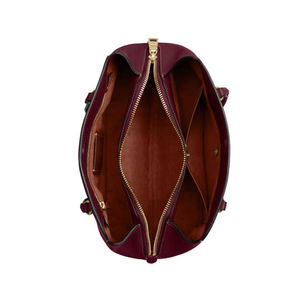 Coach Women's Elise Shoulder Bag Gold/Dark Cherry
