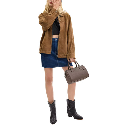 Coach Women's Rowan Satchel Bag Gunmetal/Dark Stone