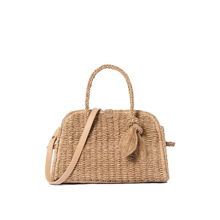 Jacquemus Women's The Small Raffia Turismo Beige