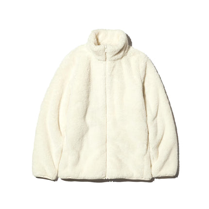 Uniqlo Women's Fluffy Yarn Fleece Full-Zip Jacket 01 Off White