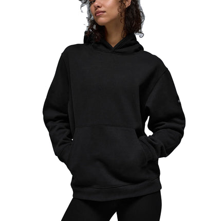alo Women's Renown Heavy Weight Hoodie Black