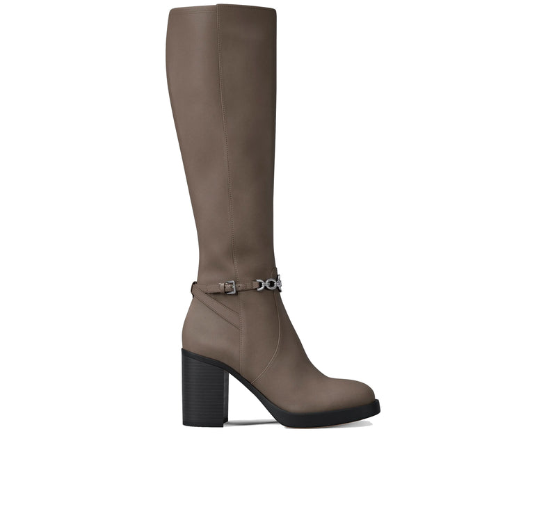 Michael Kors Women's Kacey Polyester Microsuede Boot Mushroom