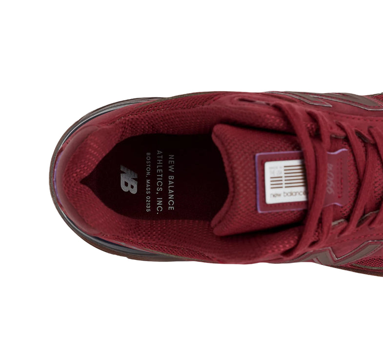 New Balance Made in USA 990v4 Monarch Burgundy with Pumpernickel and Black U990BR4