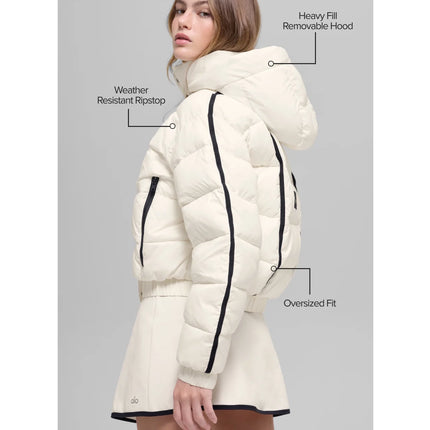 alo Women's Aspen Love Puffer Jacket Ivory