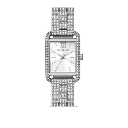 Michael Kors Women's Monroe Pavé Silver-Tone Watch Silver MKO1114
