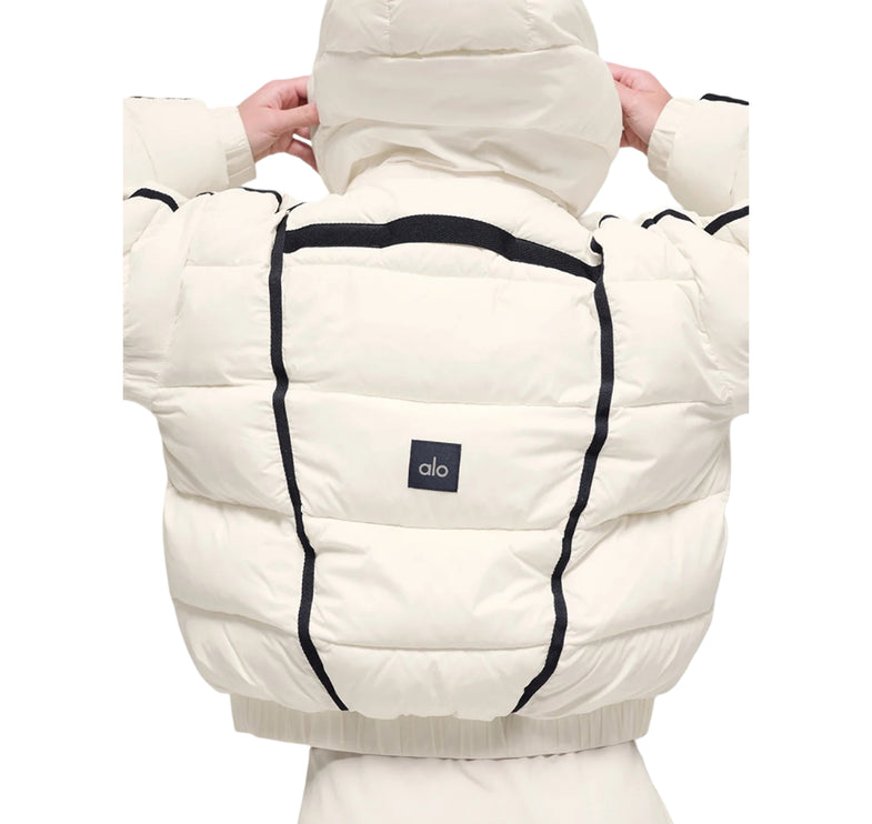 alo Women's Aspen Love Puffer Jacket Ivory