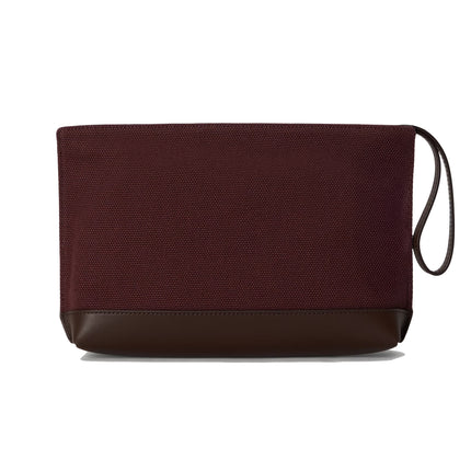 Polo Ralph Lauren Women's Dog-Embroidered Canvas Large Pouch Dark Garnet