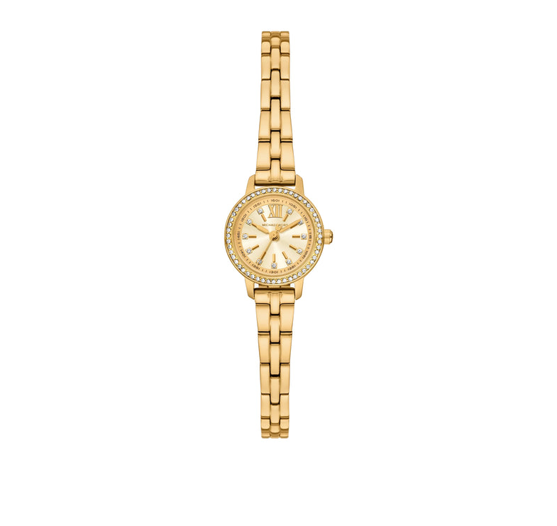 Michael Kors Women's Micro Melissa Pavé Gold-Tone Watch MKO1311