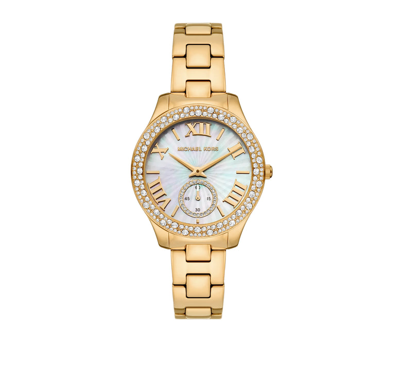 Michael Kors Women's Liliane Pavé Gold-Tone Watch Gold MKO1299