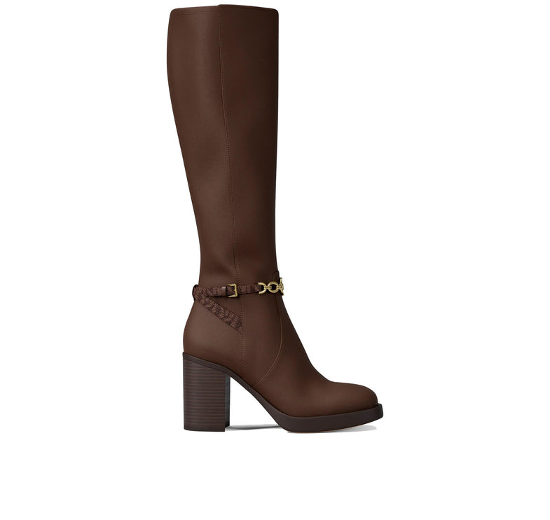 Michael Kors Women's Kacey Polyester Microsuede Boot Nutmeg