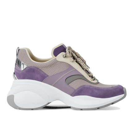 Michael Kors Women's Kaia Mixed-Media Trainer Orchd Hz Multi