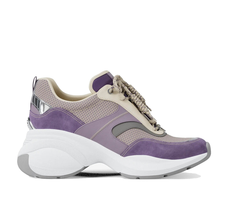 Michael Kors Women's Kaia Mixed-Media Trainer Orchd Hz Multi