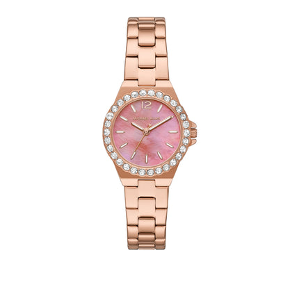 Michael Kors Women's Mini Lennox Pavé Rose Gold-Tone Watch Rose Gold MKO1280