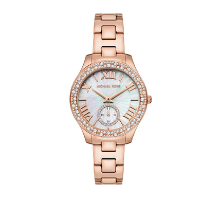 Michael Kors Women's Liliane Pavé Rose Gold-Tone Watch Rose Gold MKO1300
