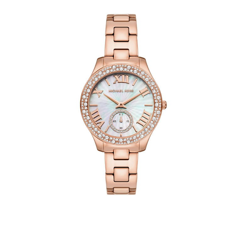 Michael Kors Women's Liliane Pavé Rose Gold-Tone Watch Rose Gold MKO1300