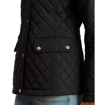 Polo Ralph Lauren Women's Diamond-Quilted Mockneck Jacket Black