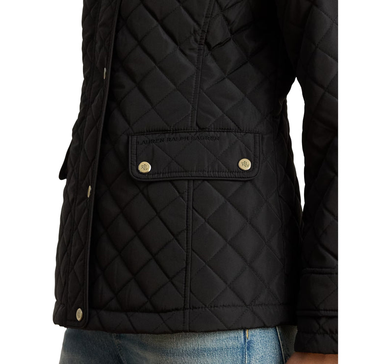 Polo Ralph Lauren Women's Diamond-Quilted Mockneck Jacket Black