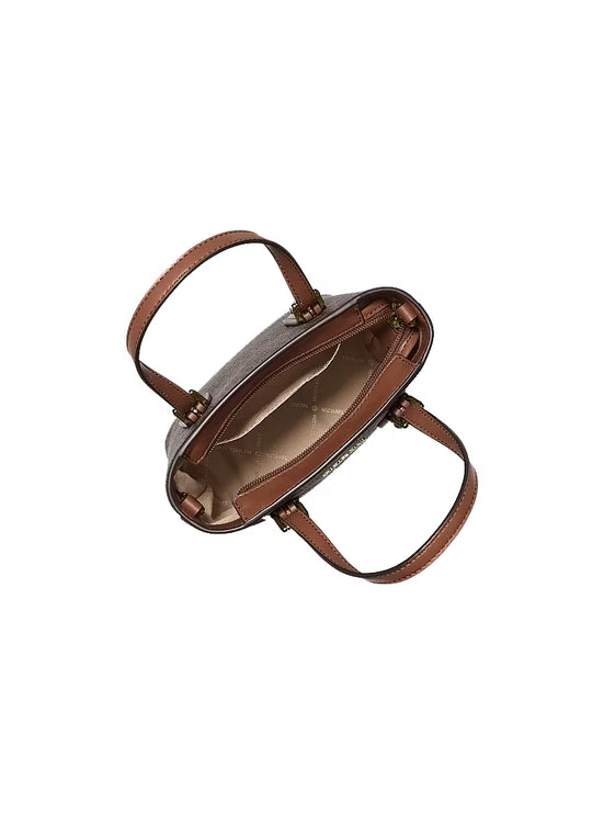 Michael Kors Women's Voyager Extra-Small Signature Logo Convertible Crossbody Bag Brown