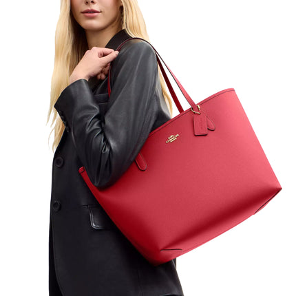 Coach Women's City Tote Bag Gold/Poppy