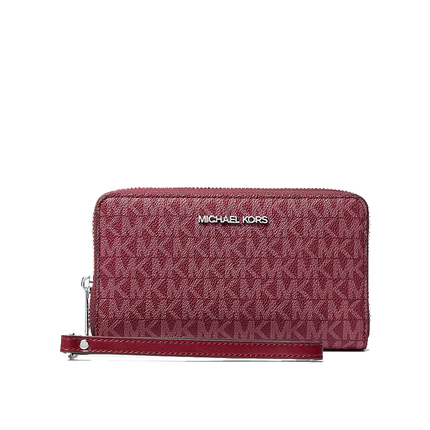 Michael Kors Women's Jet Set Travel Large Smartphone Wristlet Maroon