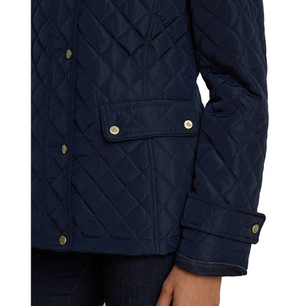 Polo Ralph Lauren Women's Diamond-Quilted Mockneck Jacket Dark Navy