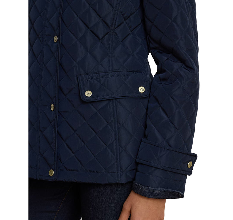 Polo Ralph Lauren Women's Diamond-Quilted Mockneck Jacket Dark Navy