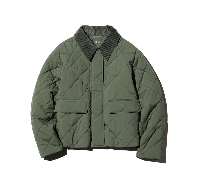 Uniqlo Women's Padded Utility Short Jacket 56 Olive