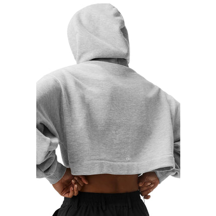 alo Women's Bae Hoodie Athletic Heather Grey