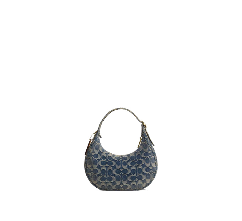 Coach Women's Emily Shoulder Bag In Signature Regenerative Cotton Denim Gold/Denim