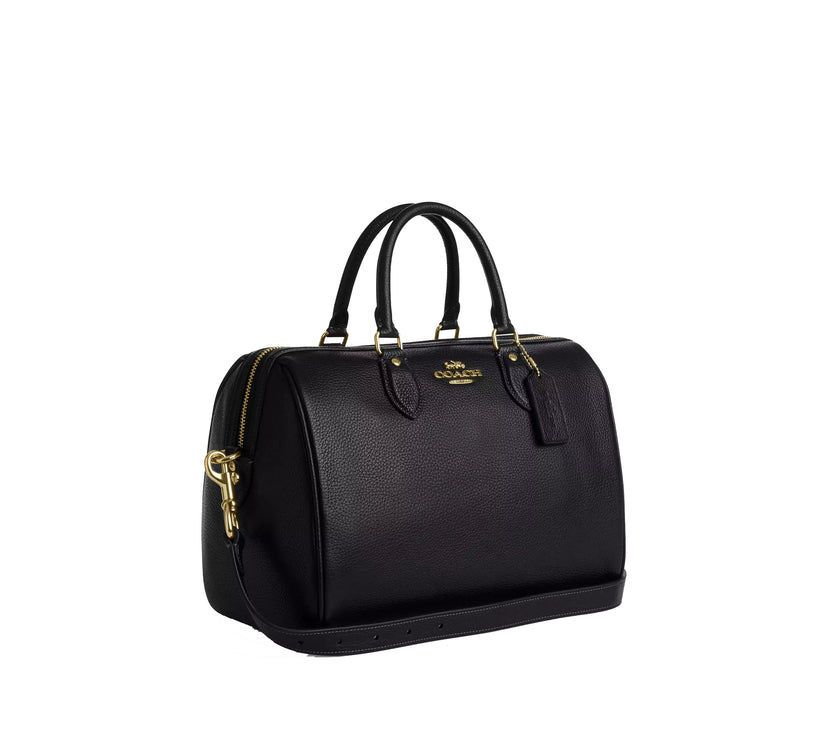 Coach Women's Rowan Large Satchel Bag Gold/Black