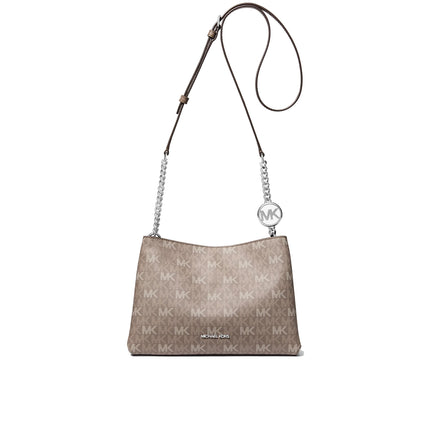 Michael Kors Women's Christina Small Signature Logo Crossbody Bag Mushroom