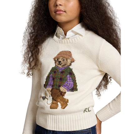 Polo Ralph Lauren Girl's Polo Bear Sweater Estate Cream