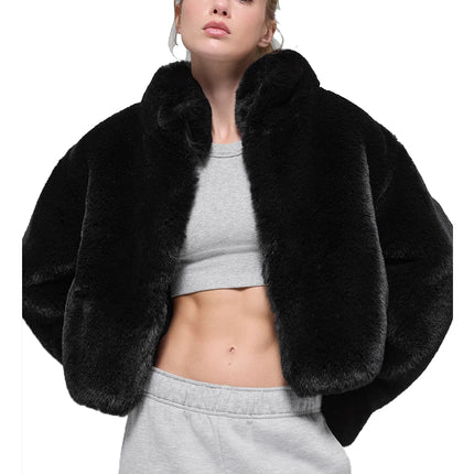 alo Women's Faux Fur Allure Jacket Black