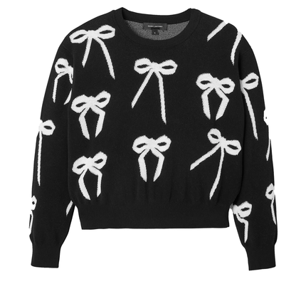 Marc Jacobs Women's Bow Jacquard Sweater Black