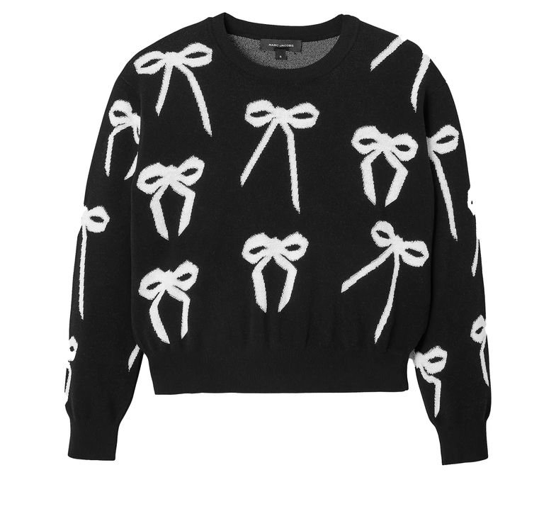Marc Jacobs Women's Bow Jacquard Sweater Black