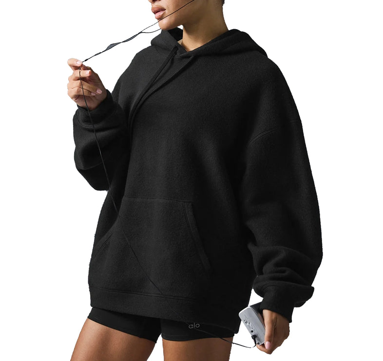 alo Women's Triumph Restore Hoodie Black