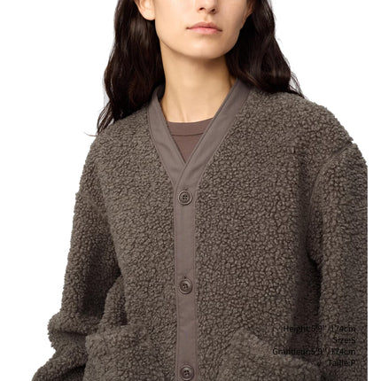 Uniqlo Women's Fleece Short Jacket 18 Wine