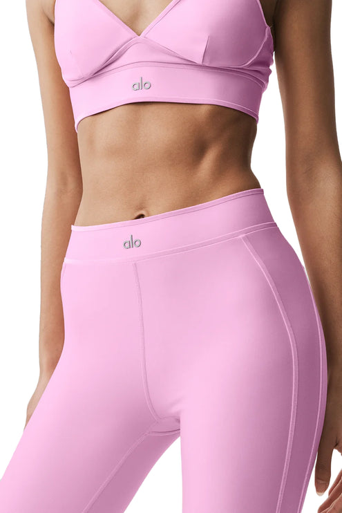 alo Women's Airlift High-Waist Love Language Stirrup Legging Candy Heart Pink