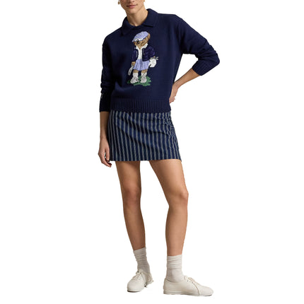 Polo Ralph Lauren Women's Polo Bear Performance Sweater Refined Navy Multi